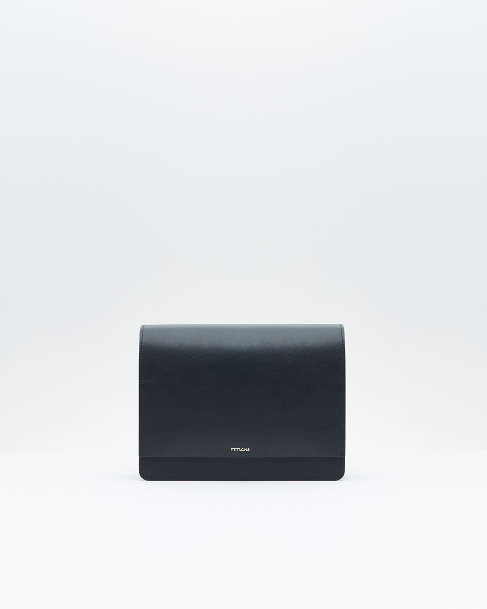 Черная миниатюрная сумка кроссбоди из натуральной кожи от FETICHE S.036. Black - фото 2