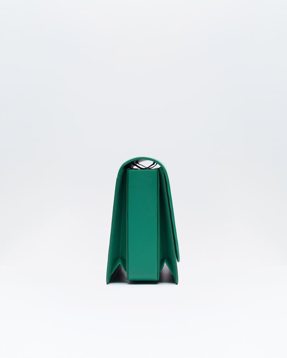 Зеленая сумка Fan из натуральной кожи от FETICHE S.036. Emerald - фото 9