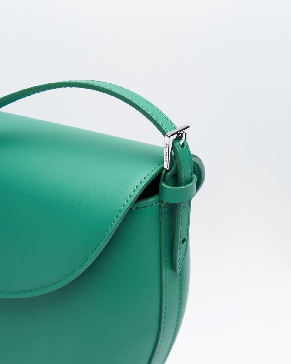 Зеленая сумка Dream с плечевым ремнем из натуральной кожи от FETICHE S.041.Emerald - Dream - фото 7