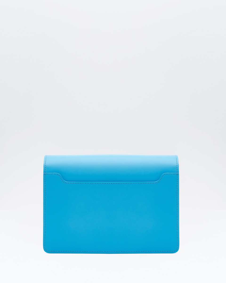 Голубая миниатюрная сумка кроссбоди из натуральной кожи от FETICHE S.036. Adriatic Blue - фото 4