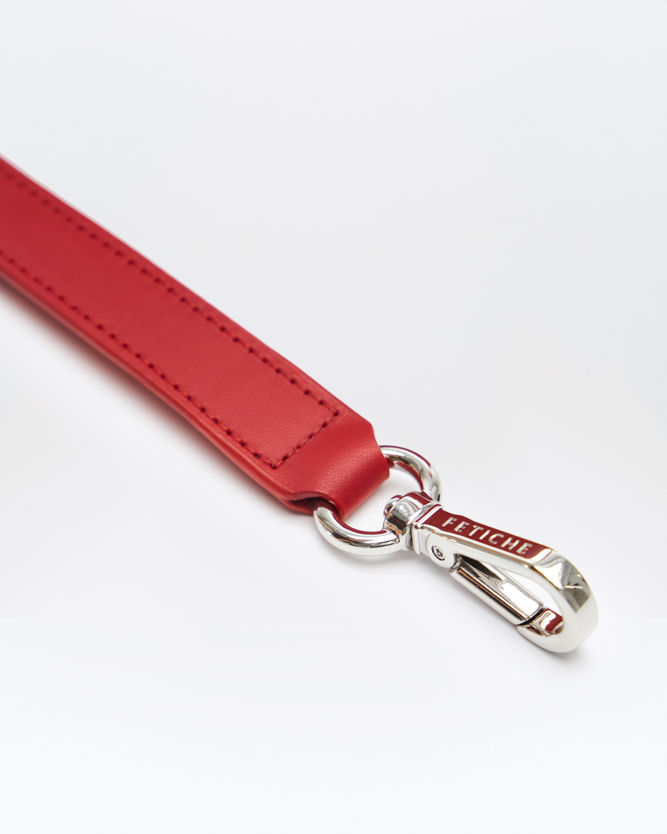 Красная сумка трапеция кроссбоди из натуральной кожи от FETICHE S.007.med. Ruby Red - фото 10