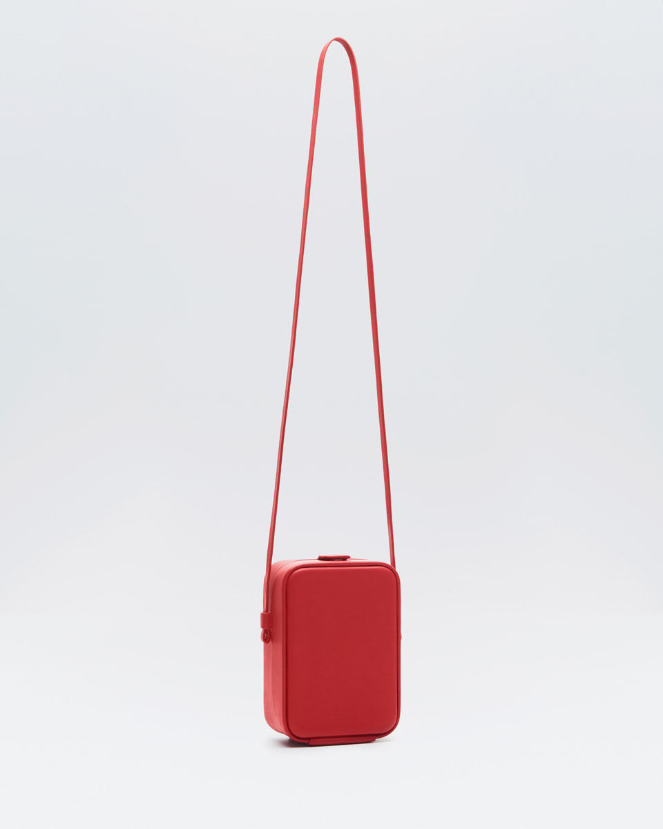 Красная сумка-куб мобильный от FETICHE S.034. Ruby Red - фото 5