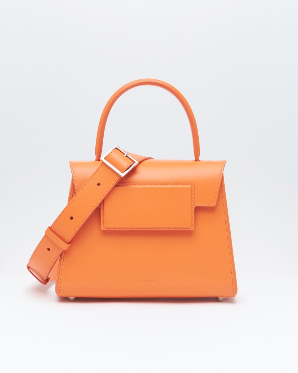 Женская сумка трапеция мини Orangerie из натуральной кожи от FETICHE S.039.mini. Orangerie