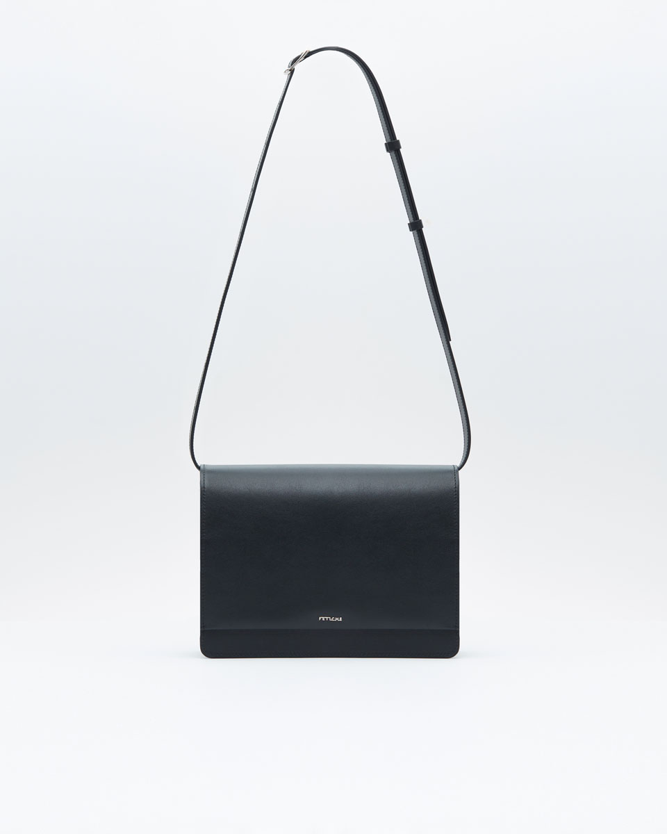 Черная миниатюрная сумка кроссбоди из натуральной кожи от FETICHE S.036. Black - фото 1
