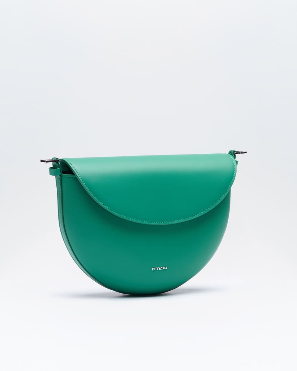 Зеленая сумка Dream с плечевым ремнем из натуральной кожи от FETICHE S.041.Emerald - Dream - фото 1