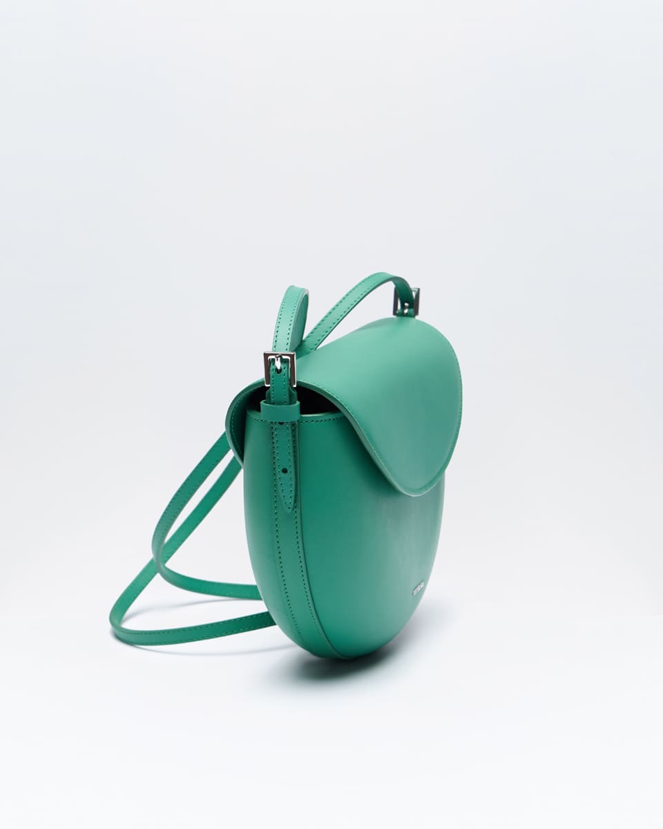 Зеленая сумка Dream с плечевым ремнем из натуральной кожи от FETICHE S.041.Emerald - Dream - фото 5